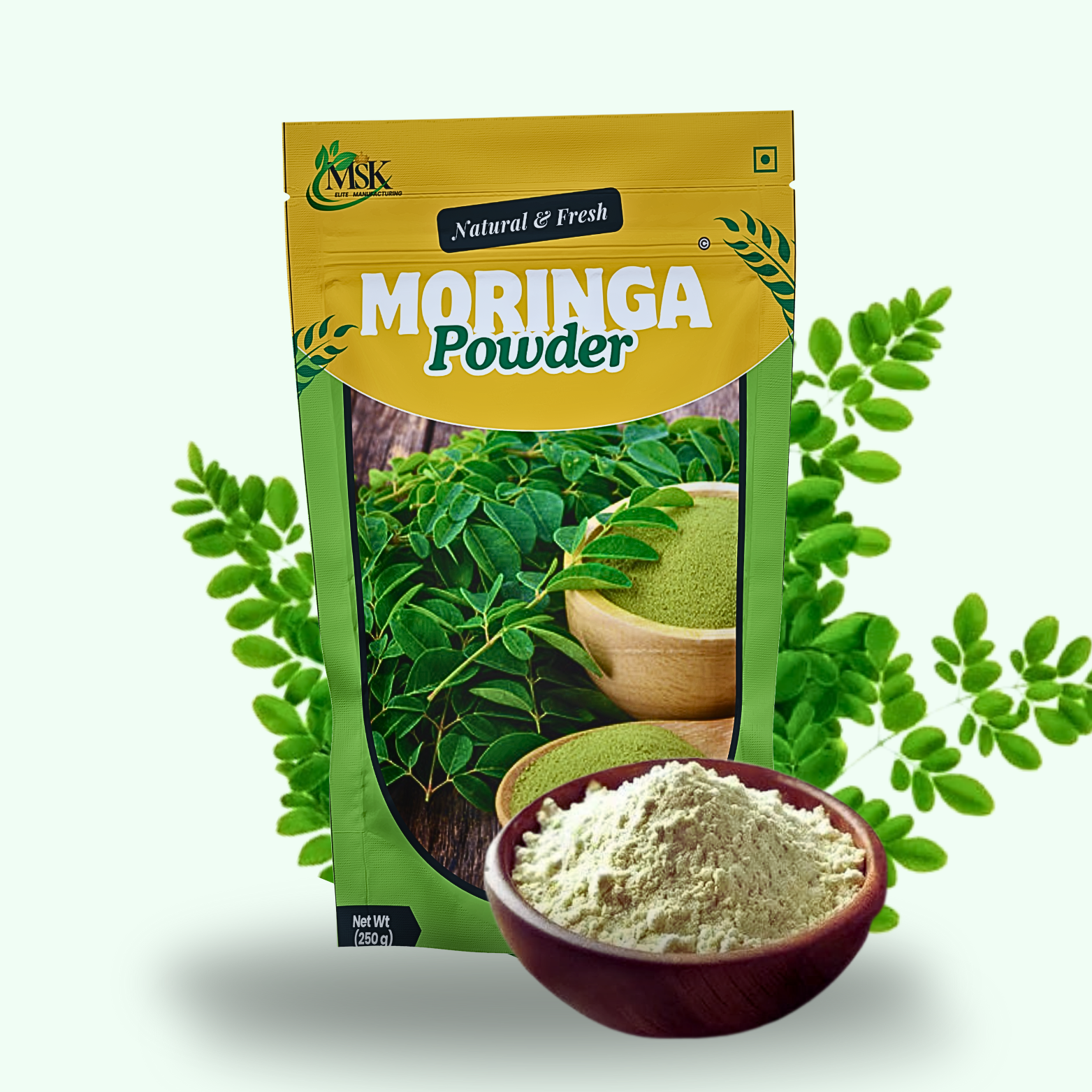Dehydrated banana powder with peel